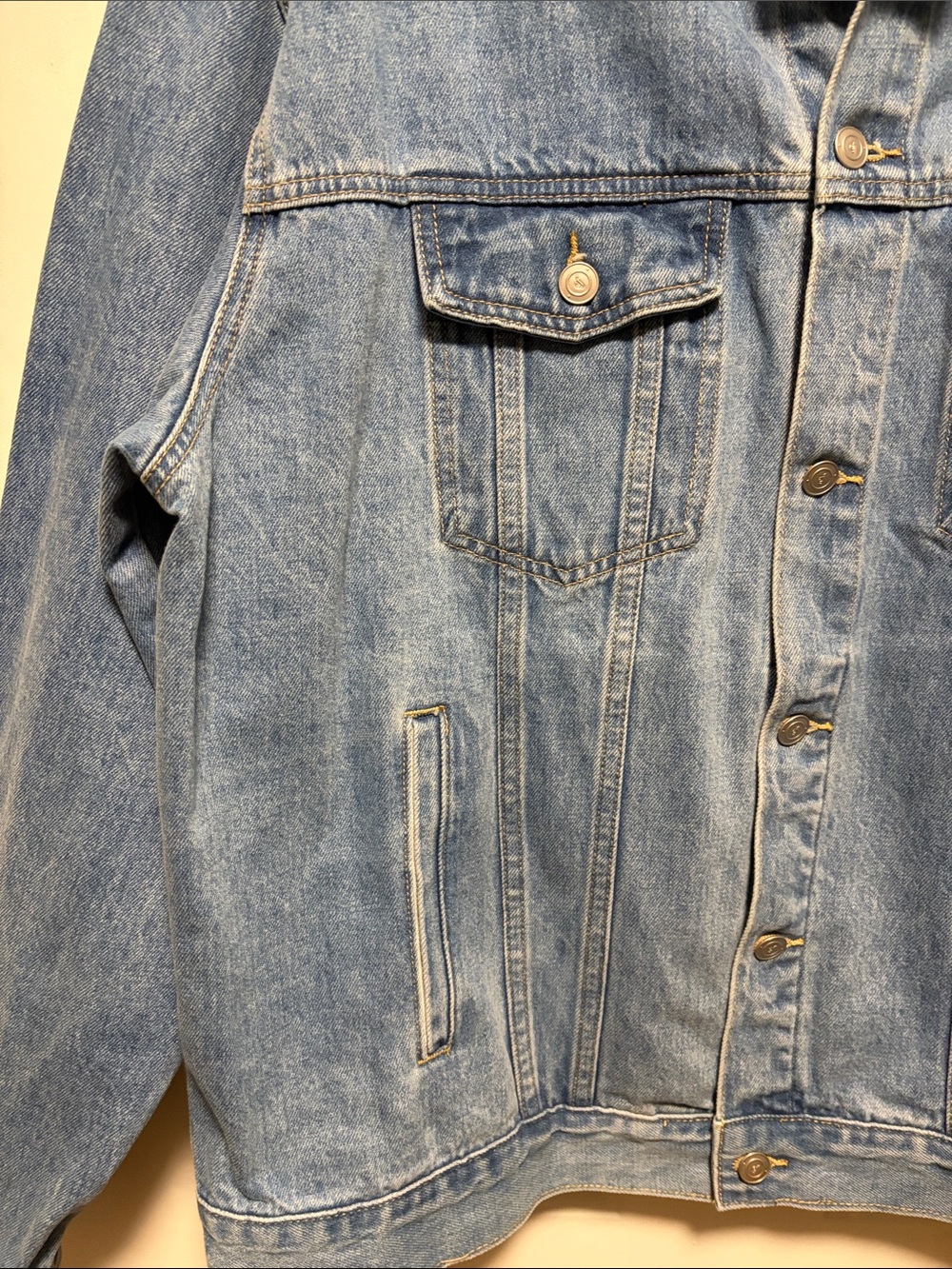 Sezane Light Blue Denim Jacket - Classic Jean Jacket - Picture 4 of 10